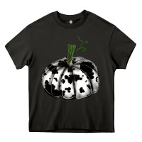 Asphalt watercolor cowhide halloween pumpkin Heavy Core Tee - RanaPortraitStore