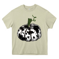 Mossy watercolor cowhide halloween pumpkin Heavy Core Tee - RanaPortraitStore