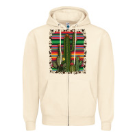 Sandshell serape cowhide cacti Zipper Hoodie - RanaPortraitStore