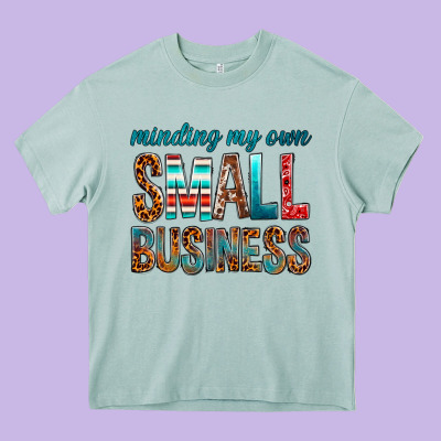 Minding My Own Small Business Heavy Core Tee Designed By Bundleandbundleshop