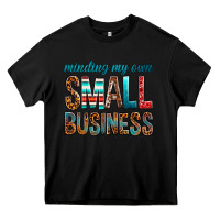 Black Minding My Own Small Business Heavy Core Tee - BundleAndBundleShop