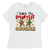 White I Teach The Smartest Cookies Ladies Tee - LillyAllenDesigns