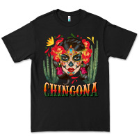 Black chingona sugar skull Premium Tee - BundleAndBundleShop