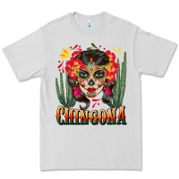 Dove Grey chingona sugar skull Premium Tee - BundleAndBundleShop