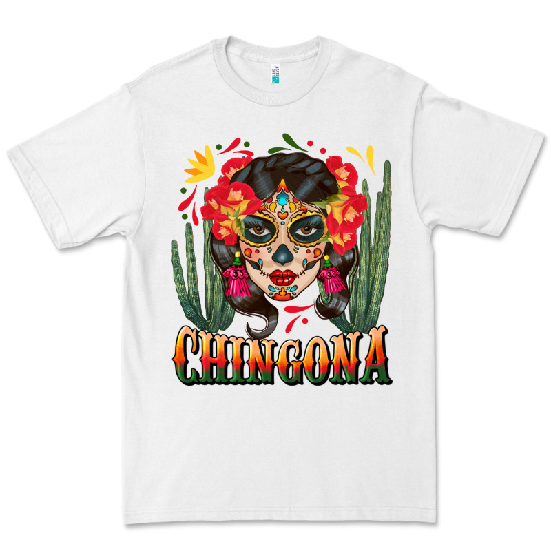 Chingona Sugar Skull Premium Tee by BundleAndBundleShop | Teevron