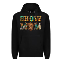Black show mom scottish cattle Premium Hoodie - BarkalooDesign
