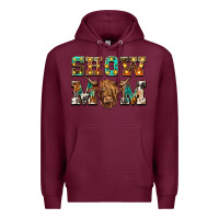 Burgundy show mom scottish cattle Premium Hoodie - BarkalooDesign