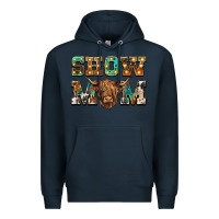 Navy show mom scottish cattle Premium Hoodie - BarkalooDesign