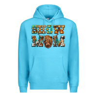 Ocean Blue show mom scottish cattle Premium Hoodie - BarkalooDesign