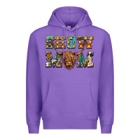 Purple show mom scottish cattle Premium Hoodie - BarkalooDesign
