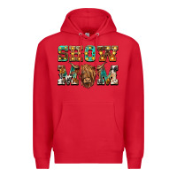 Red show mom scottish cattle Premium Hoodie - BarkalooDesign