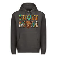 Smoke show mom scottish cattle Premium Hoodie - BarkalooDesign