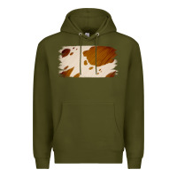 Army Green Cowhide Lightbrown Premium Hoodie - Jasminsmagicworld