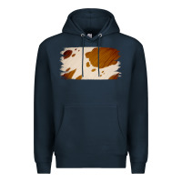 Navy Cowhide Lightbrown Premium Hoodie - Jasminsmagicworld
