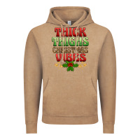 Vintage Coffee thick thighs christmas vibes Vintage Hoodie - BarkalooDesign