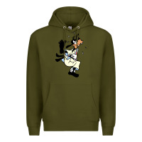 Army Green day gift for cartoon goofy character Premium Hoodie - maiPhamDesign
