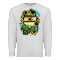 Dove Grey Alabama Map Sunflower Cactus Serape Premium Sweatshirt - RanaPortraitStore