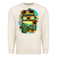 Alabama Map Sunflower Cactus Serape Premium Sweatshirt | Teevron