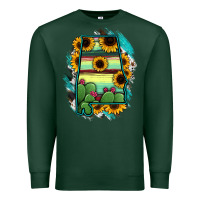 Sports Green Alabama Map Sunflower Cactus Serape Premium Sweatshirt - RanaPortraitStore