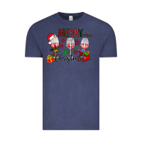 Vintage Denim Merry Christmas Vintage Tee - CowhideDigitalArt