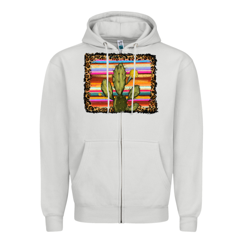 Serape Leopard Cactus Zipper Hoodie by RanaPortraitStore | Teevron
