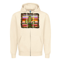 Sandshell serape leopard cactus Zipper Hoodie - RanaPortraitStore