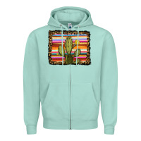 Seafoam serape leopard cactus Zipper Hoodie - RanaPortraitStore