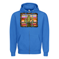 True Royal serape leopard cactus Zipper Hoodie - RanaPortraitStore