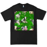 Black holstein cows seamless pattern Premium Tee - BundleAndBundleShop