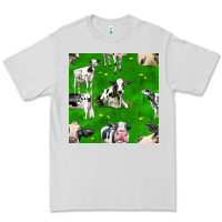 Dove Grey holstein cows seamless pattern Premium Tee - BundleAndBundleShop