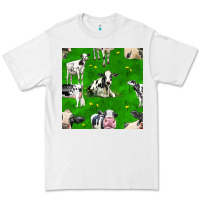White holstein cows seamless pattern Premium Tee - BundleAndBundleShop
