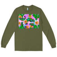 Army Green Chameleon Long Sleeve Tee - Artiststas
