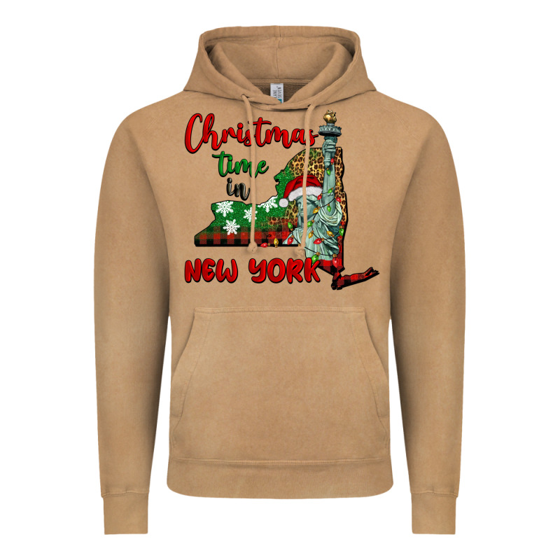 Christmas Time In New York Vintage Hoodie by BarkalooDesign | Teevron