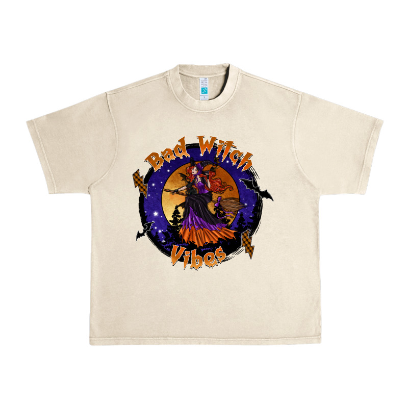 Bad Witch Vibes Urban Heavy Tee by SublimationCraftShop | Teevron