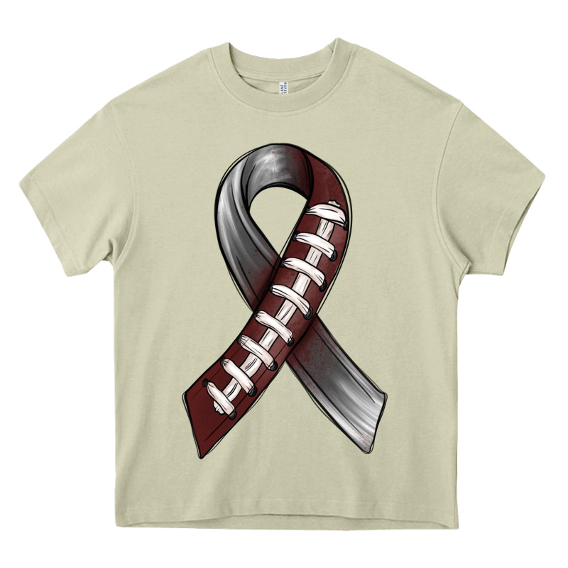 Gray Ribbon American Football Heavy Core Tee by BundleAndBundleShop | Teevron