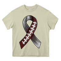 Mossy Gray Ribbon American Football Heavy Core Tee - BundleAndBundleShop
