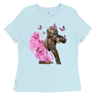 Baby Blue Baby Gorilla With Tutu Ladies Tee - LillyAllenDesigns