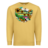 Antique Gold America Map Sunflower Cactus Serape Premium Sweatshirt - RanaPortraitStore