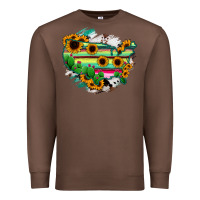 Chestnut America Map Sunflower Cactus Serape Premium Sweatshirt - RanaPortraitStore