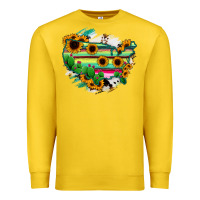 Lemon America Map Sunflower Cactus Serape Premium Sweatshirt - RanaPortraitStore
