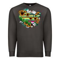 Smoke America Map Sunflower Cactus Serape Premium Sweatshirt - RanaPortraitStore