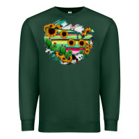 Sports Green America Map Sunflower Cactus Serape Premium Sweatshirt - RanaPortraitStore