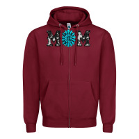 Burgundy cowhide with gemstone Zipper Hoodie - RanaPortraitStore
