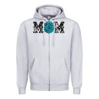 Heather Grey cowhide with gemstone Zipper Hoodie - RanaPortraitStore
