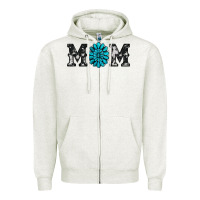 Oatmeal Heather cowhide with gemstone Zipper Hoodie - RanaPortraitStore