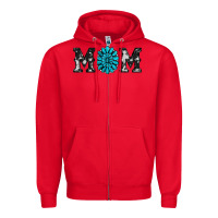 Red cowhide with gemstone Zipper Hoodie - RanaPortraitStore