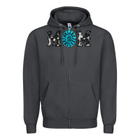 Smoke cowhide with gemstone Zipper Hoodie - RanaPortraitStore