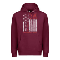 Burgundy thank you for your service   veterans day t Premium Hoodie - maiPhamDesign