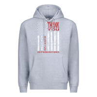 Heather Grey thank you for your service   veterans day t Premium Hoodie - maiPhamDesign