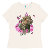 Bone Baby Hippo With Tutu Ladies Tee - LillyAllenDesigns